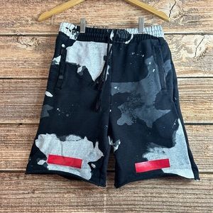 Off White Sweat Shorts Mens 32 Athleisure French Terry Elastic Waist Casual